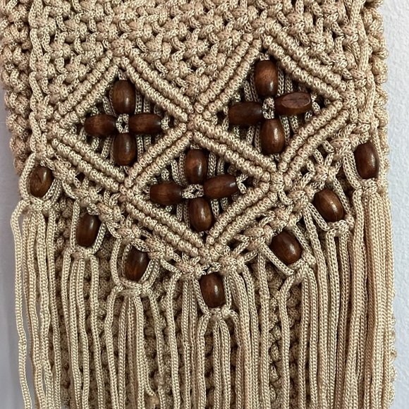 Boho macrame crossbody small purse ideal for phone, wallet & other essentials - Picture 5 of 12